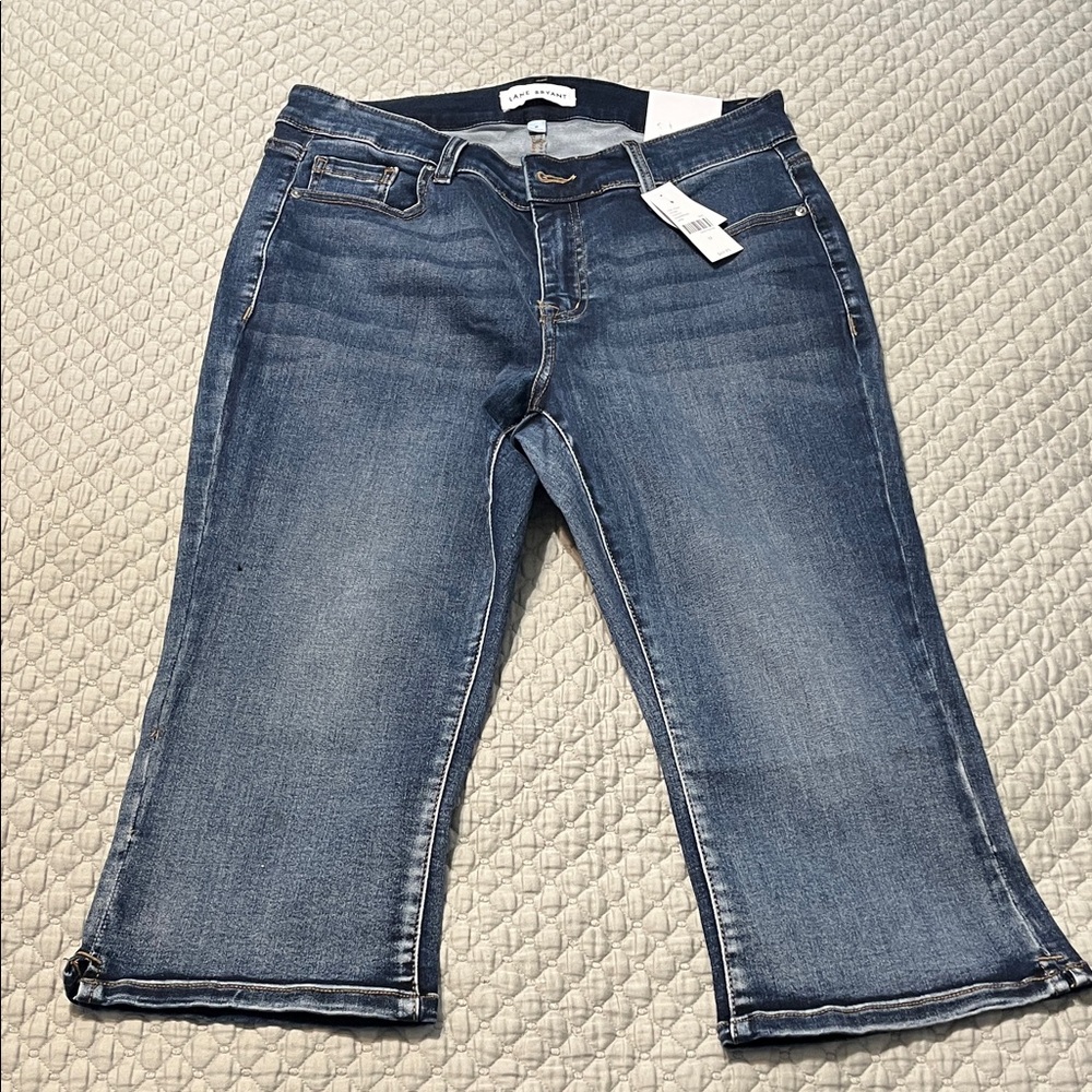 Lane Bryant Women's Cropped Blue Pedal Jeans